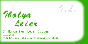 ibolya leier business card